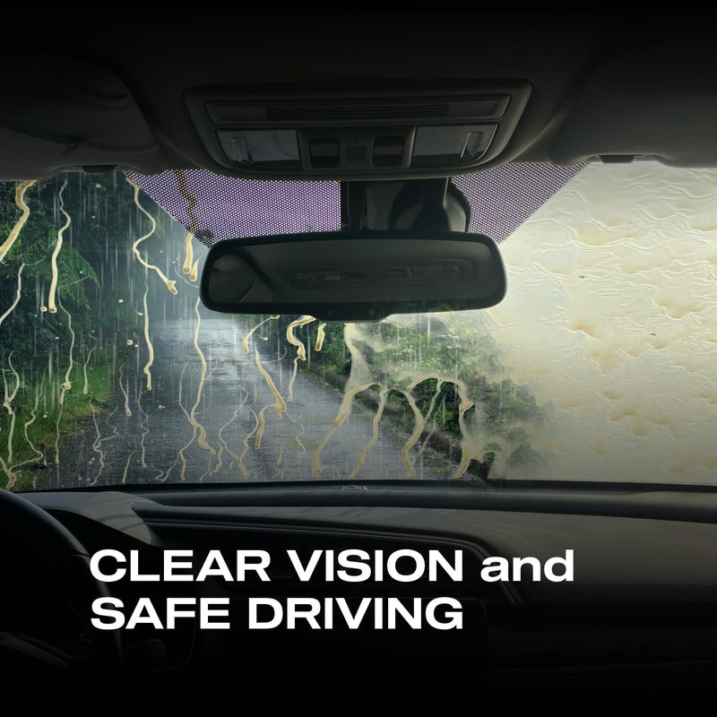 Nasiol GlasShield Nano Rain Repellent Spray Kit, Windshield&Glass Ceramic Coating, Super Hydrophobic to 30000 Miles, Super Easy Application Spray&Wipe, Clear Vision for Safe Driving, Easy Ice Removal - Image 3